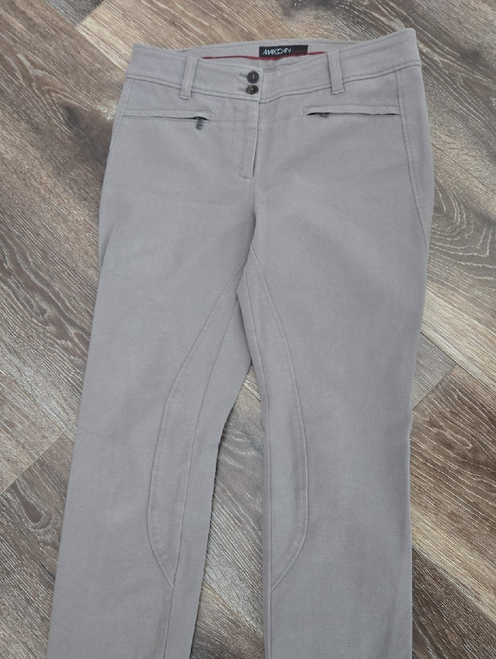 Marc Cain Taupe-Gray Riding-Inspired Trousers